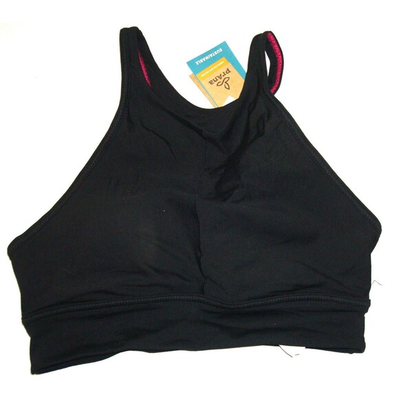 NWT Womens Black M Itzel PrAna Yoga Pilates Strappy Top Bra New Gym Cups Lattice - Picture 5 of 8